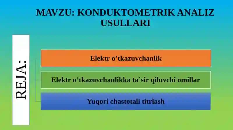 KONDUKTOMETRIK ANALIZ USULLARI 2