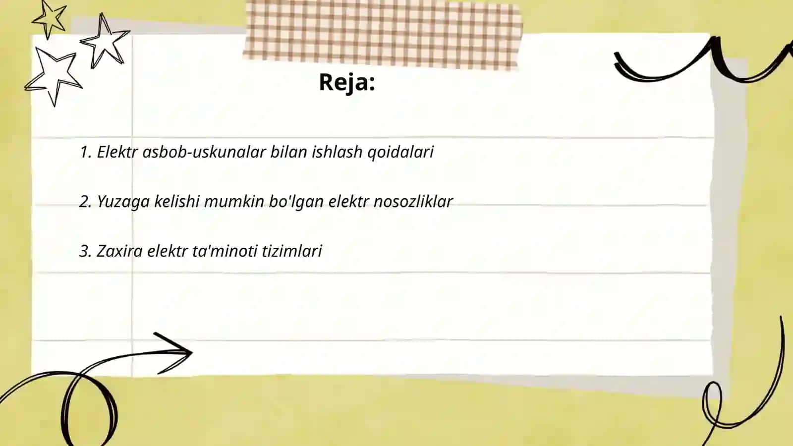 Elektr asbob-uskunalar bilan ishlashda xavfsizlik 2