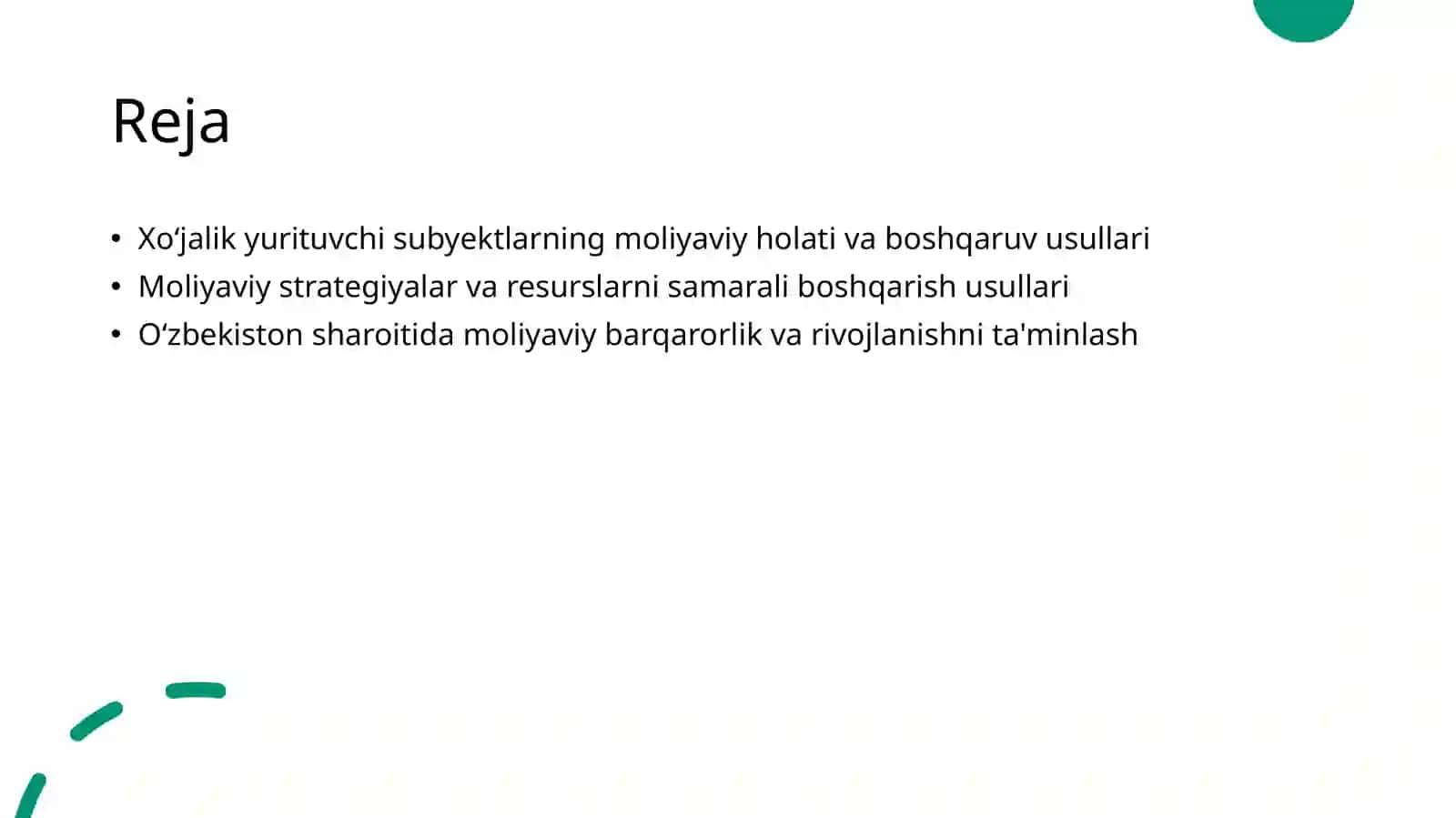 Xoʻjalik yurituvchi subyektlar moliyasi 2