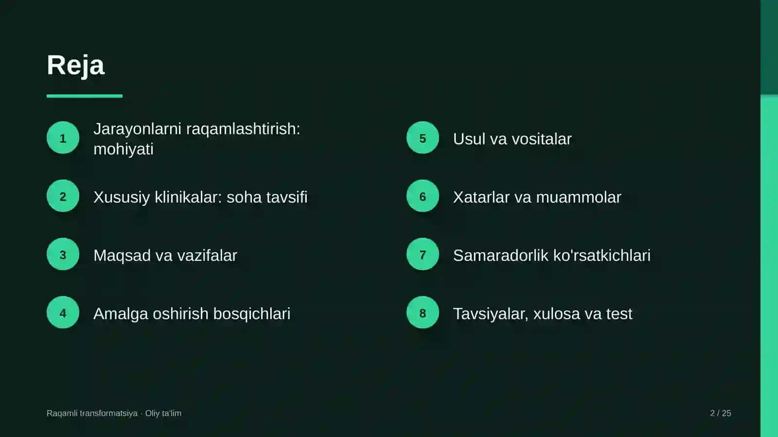 Xususiy klinikalarda jarayonlarni raqamlashtirish 2