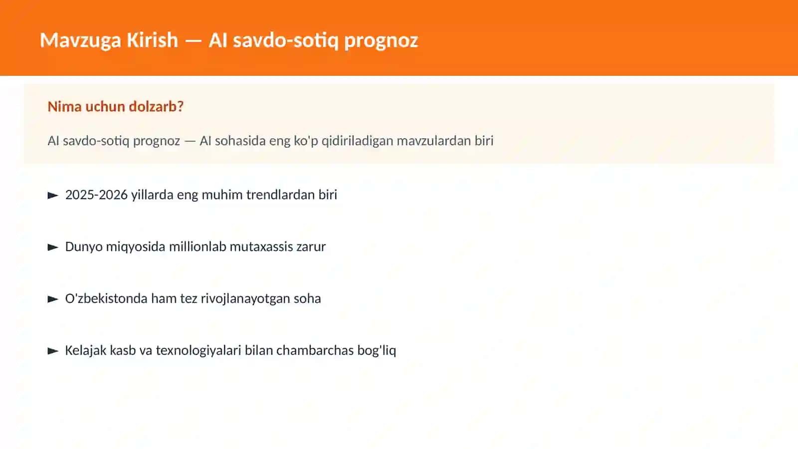 AI savdo-sotiq prognoz 2