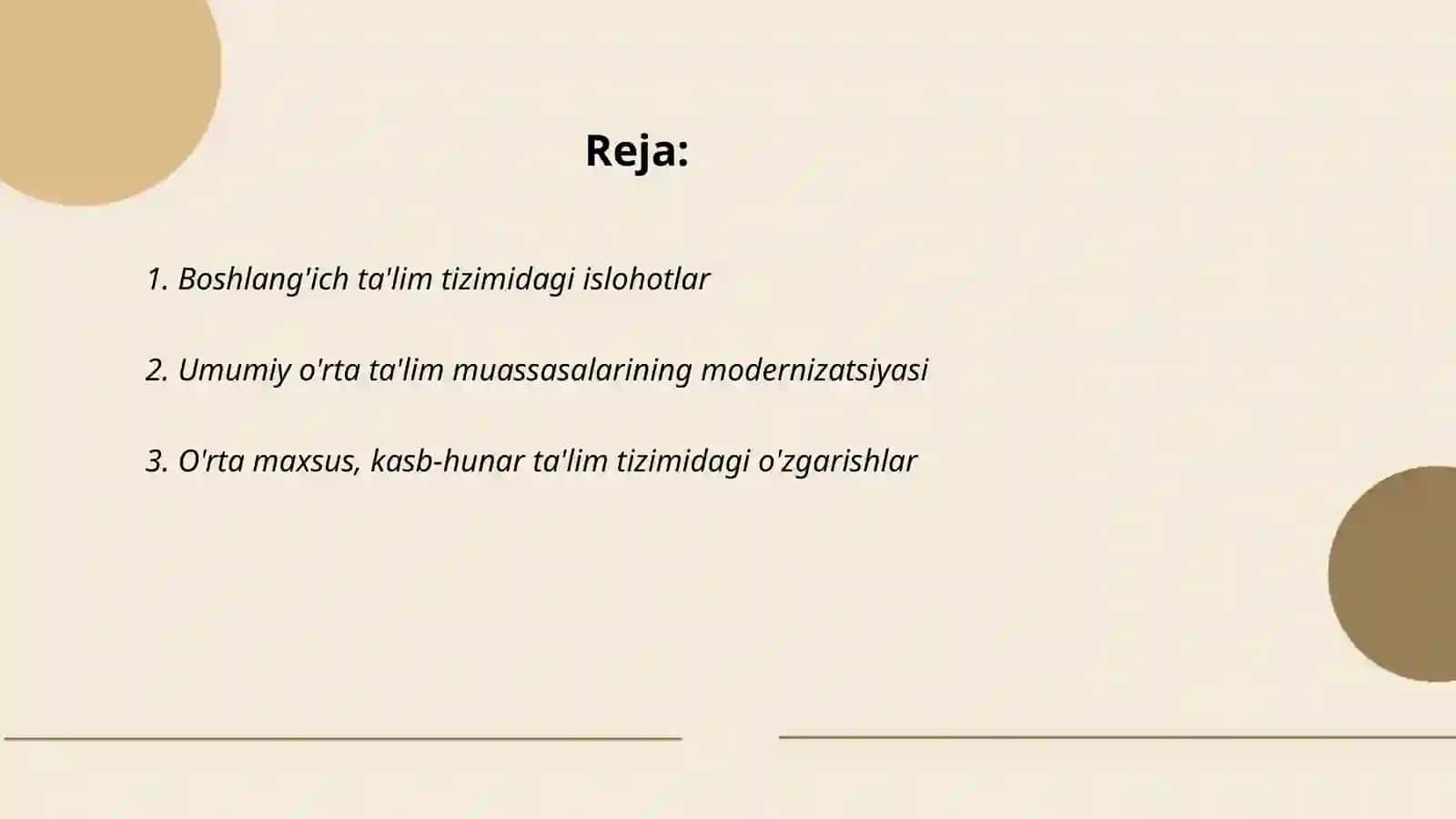 Mustaqillik yillarida Oʼzbekiston Respublikasida taʼlim sohasida amalga oshirilgan oʼzgarishlar 2