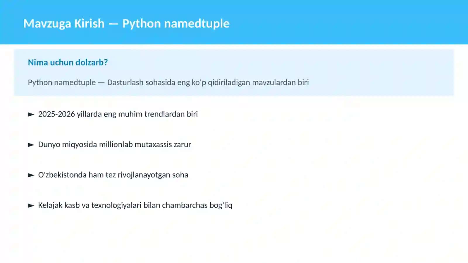 DASTURLASH | PYTHON DASTURLASH 2