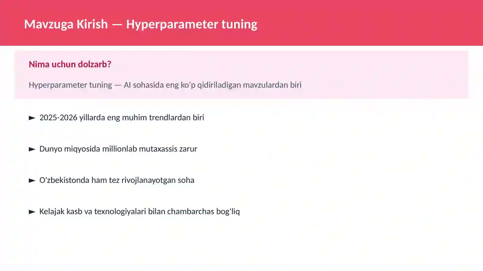 Hyperparameter tuning 2