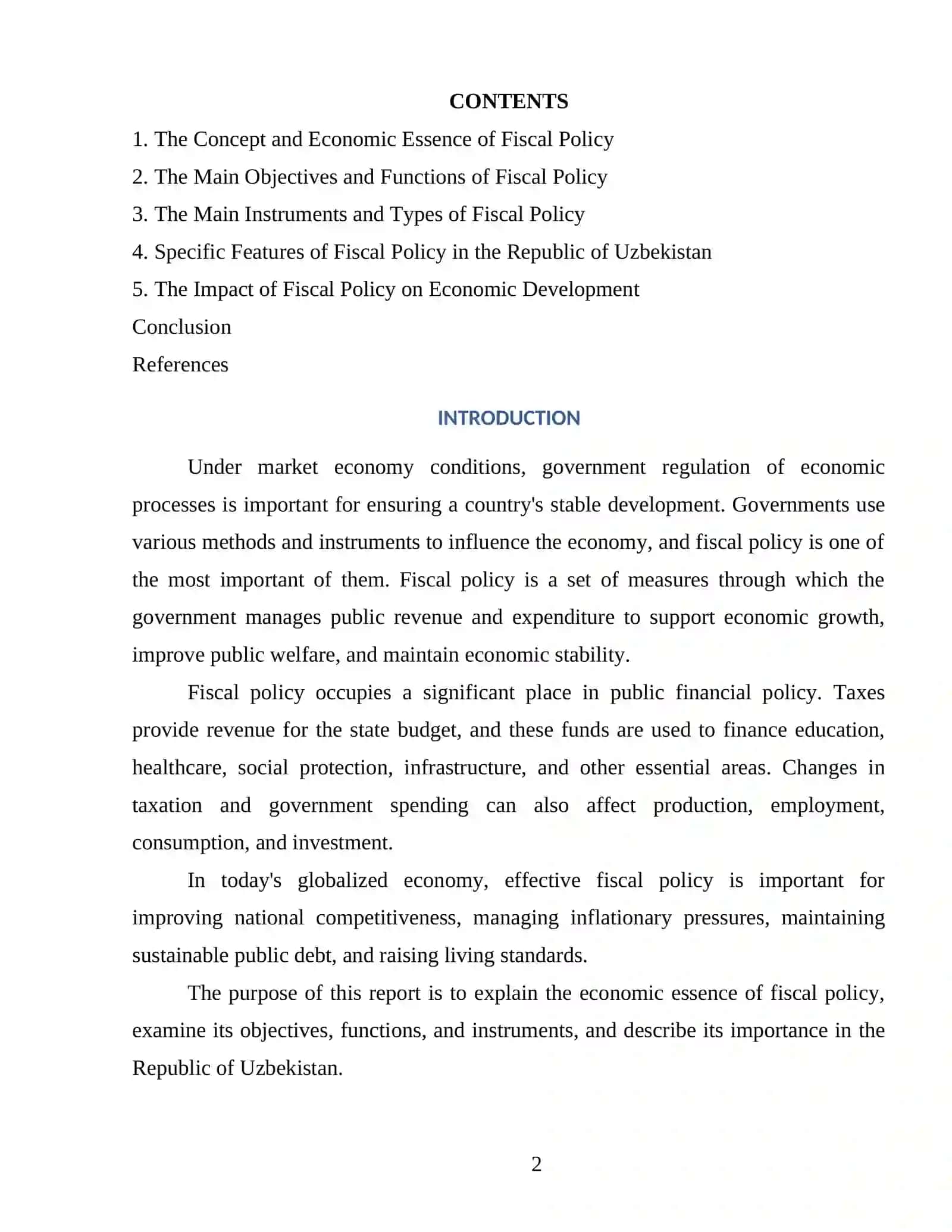 FISCAL POLICY 2