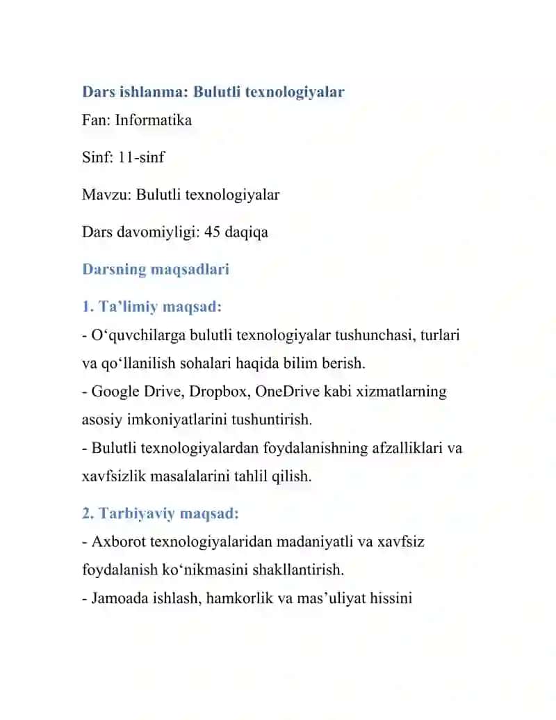 Bulutli texnologiya 2