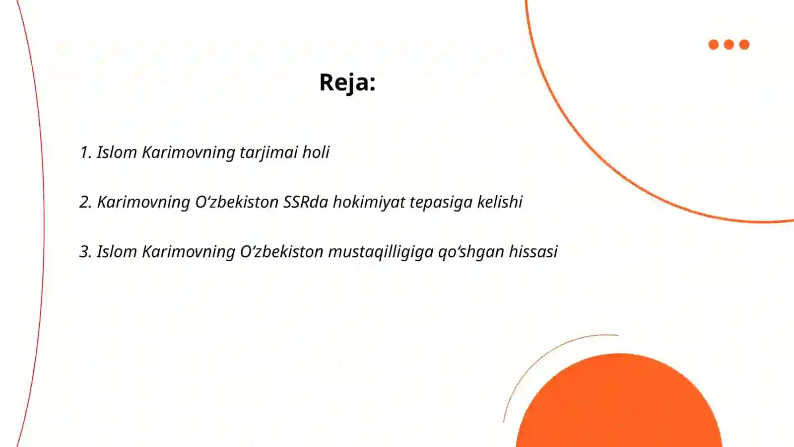 Islom Karimovning tarjimai holi 2