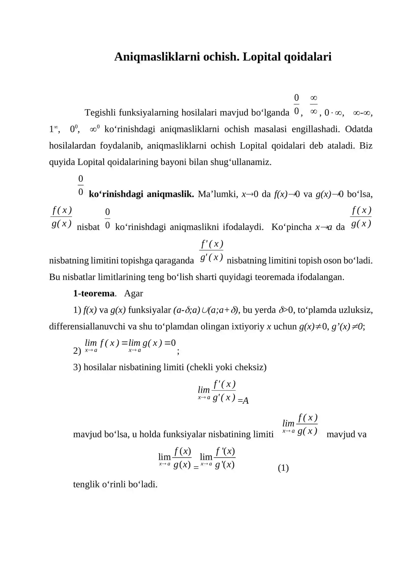 Matematik Analiz 2