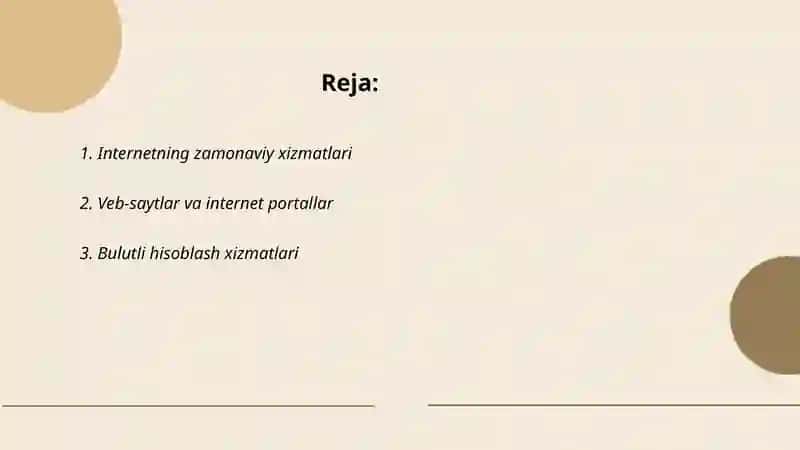 Internetning zamonaviy xizmatlari 2