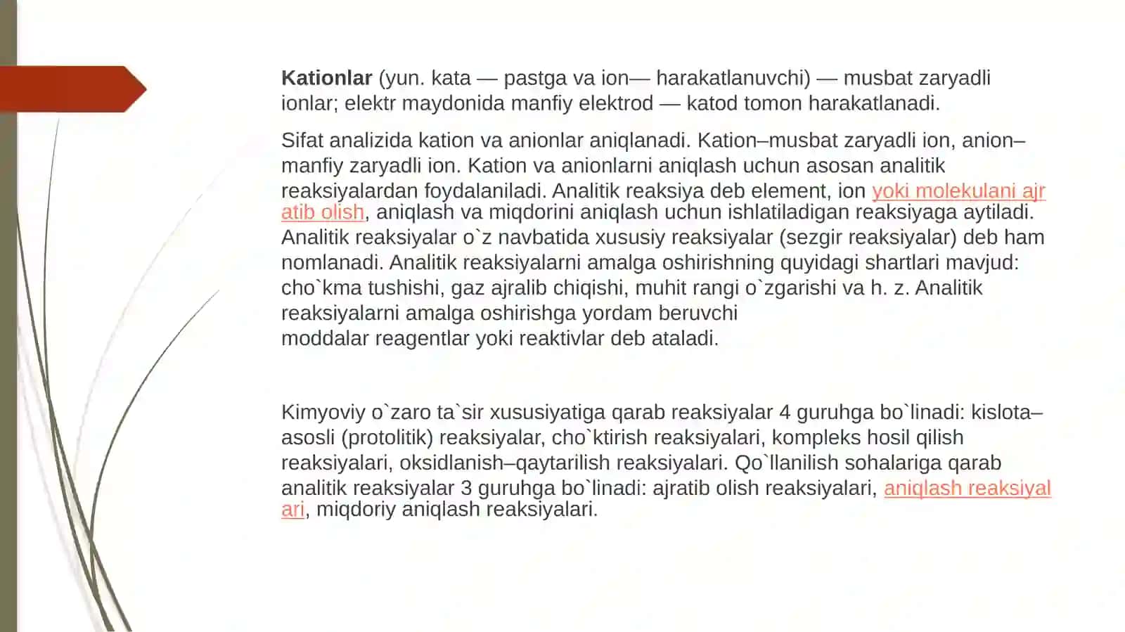 Kationlar va anionlar misolida kompleks birikmalar 2