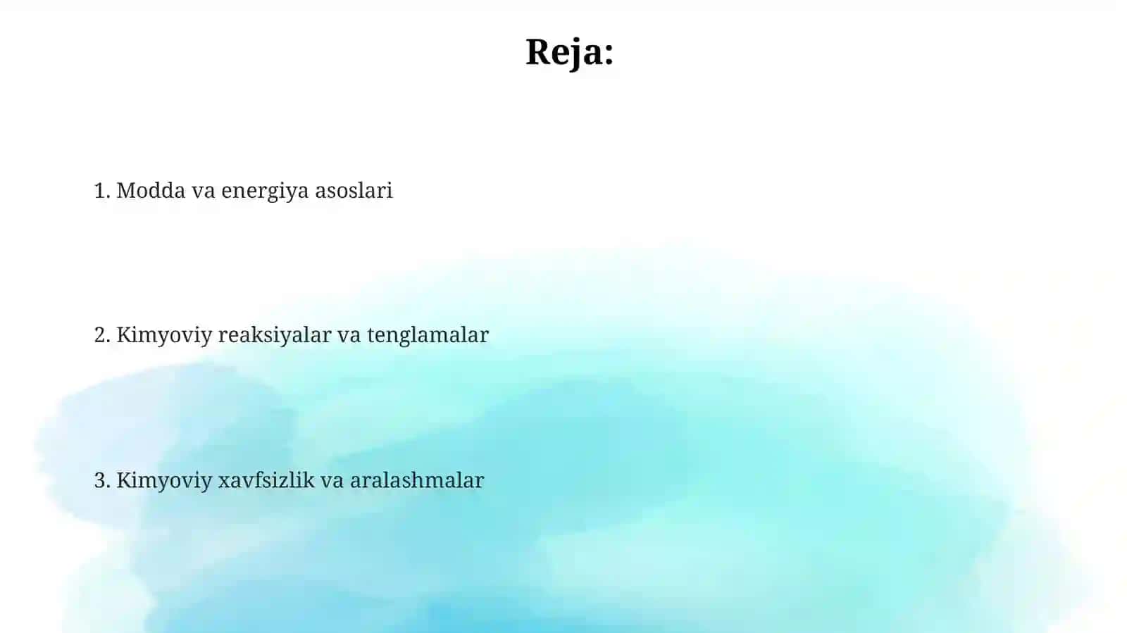7-sinf kimyo fanidan mavzular 2