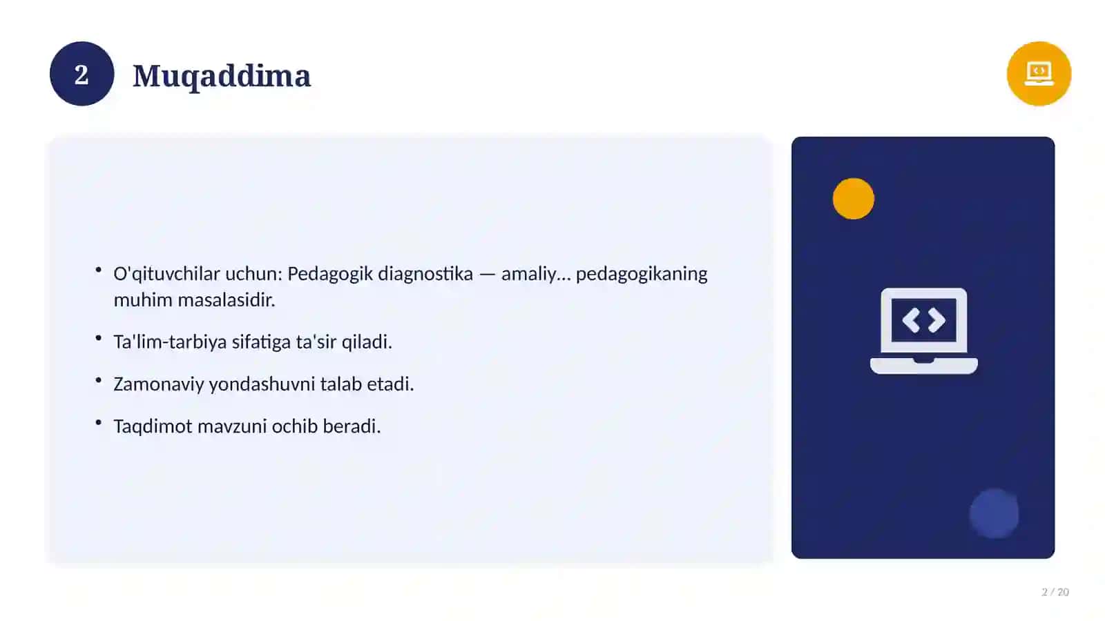 Pedagogik diagnostika — amaliy tatbiqi (Ilmiy-metodik maqola) 2