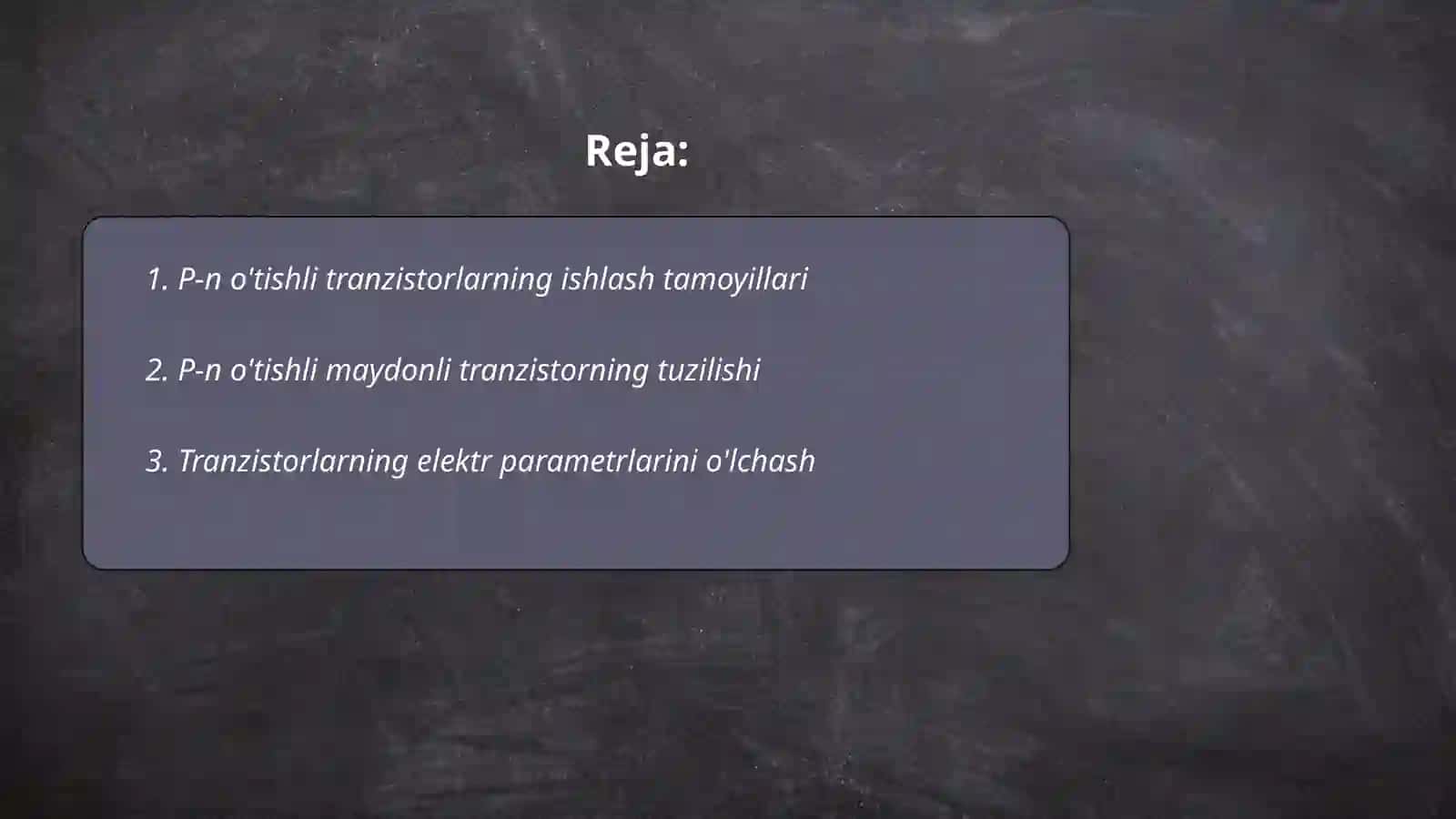 Tranzistorini sxemaga ulash 2