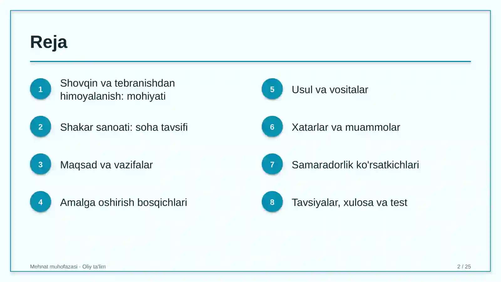 Shakar sanoatida shovqin va tebranishdan himoyalanish 2