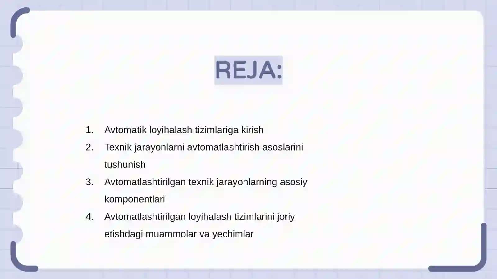 Avtomatik loyihalash tizimlari 2