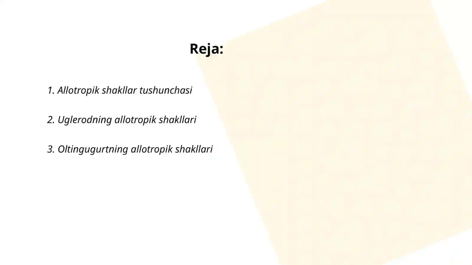 Allotropik shakllar tushunchasi 2