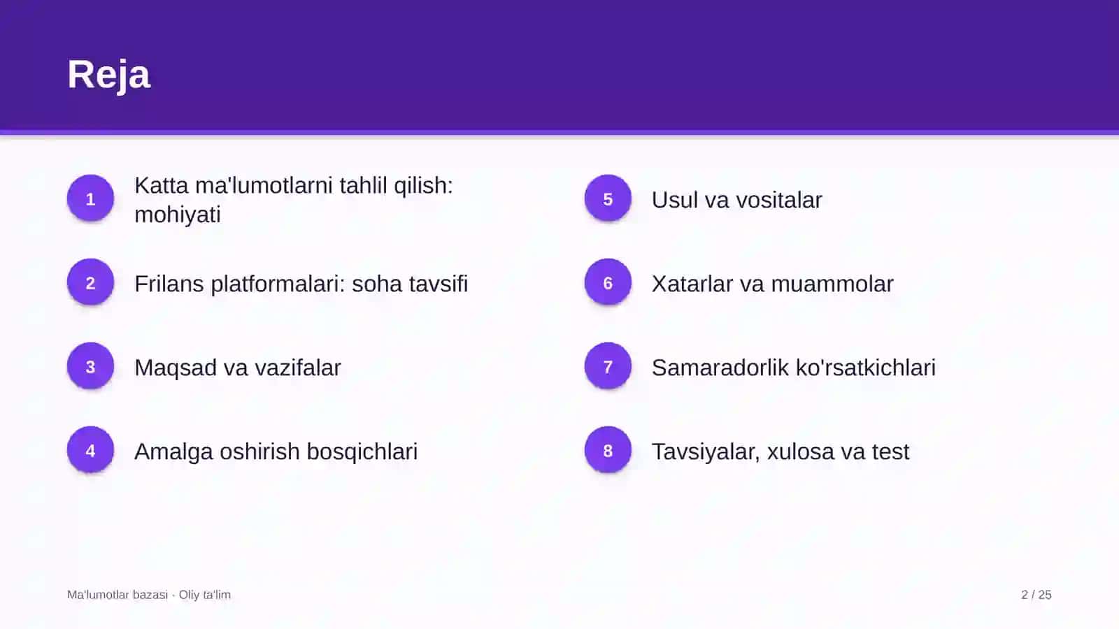 Frilans platformalarida katta ma'lumotlarni tahlil qilish 2