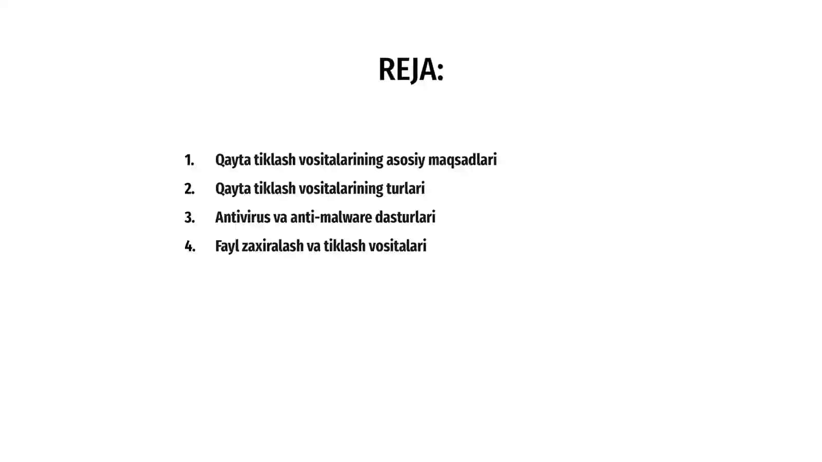Qayta tiklash vositalari va ularning turlari 2