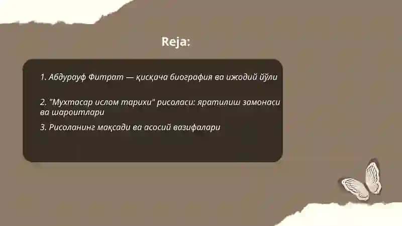 Мухтасар ислом тарихи рисоласи 2