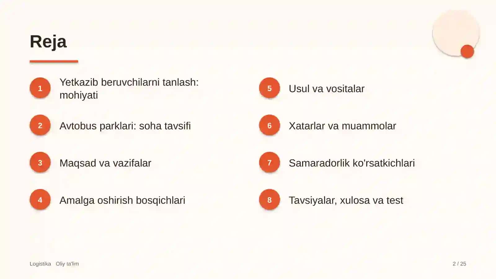 avtobus parklarida yetkazib beruvchilarni tanlash 9879 2