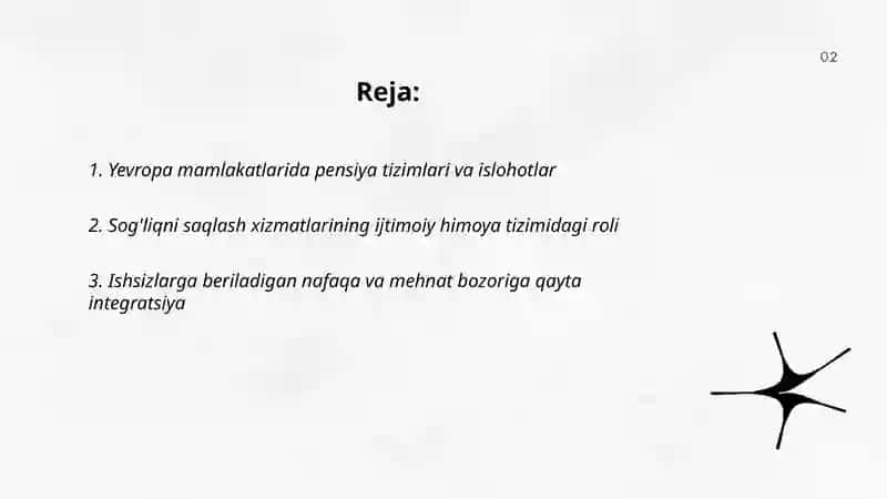 Yevropa mamlakatlarida aholini ijtimoiy himoyasi 2