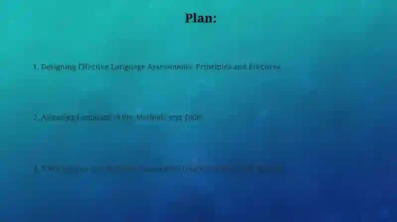 Fundamentals of Language Assessment: Validity, Reliability, and Task Design 2