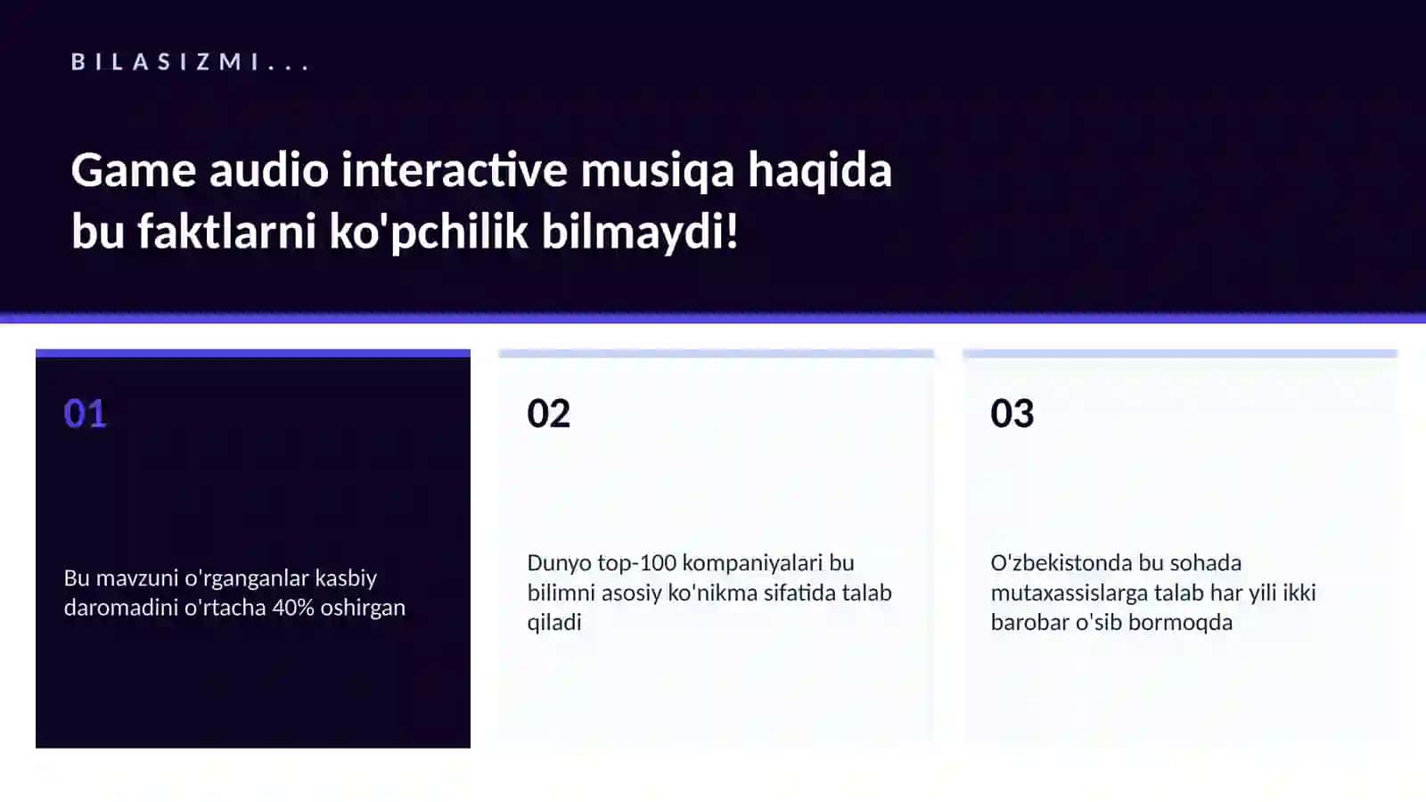 MUSIQA VA AUDIO TEXNOLOGIYALAR 2