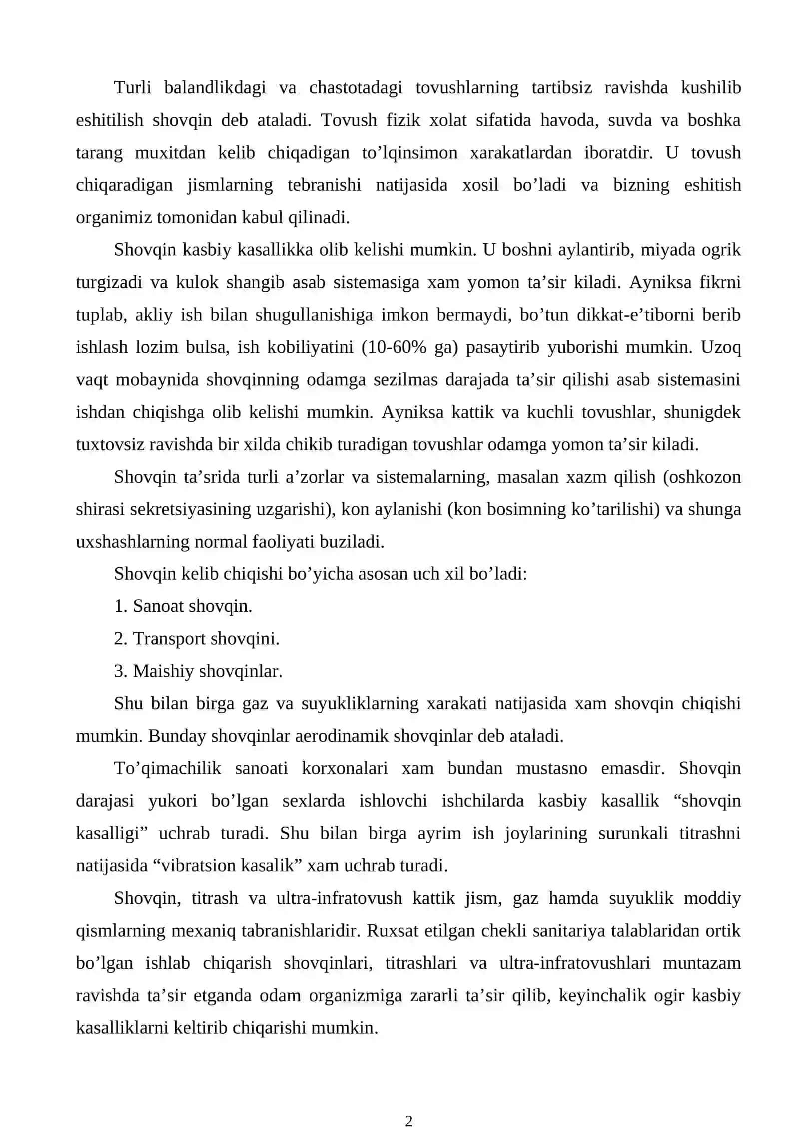 Shovqin va titrashdan himoyalanish 2