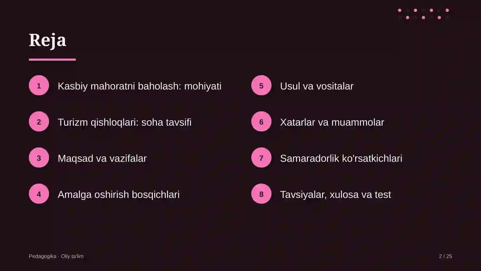 Turizm qishloqlarida kasbiy mahoratni baholash 2