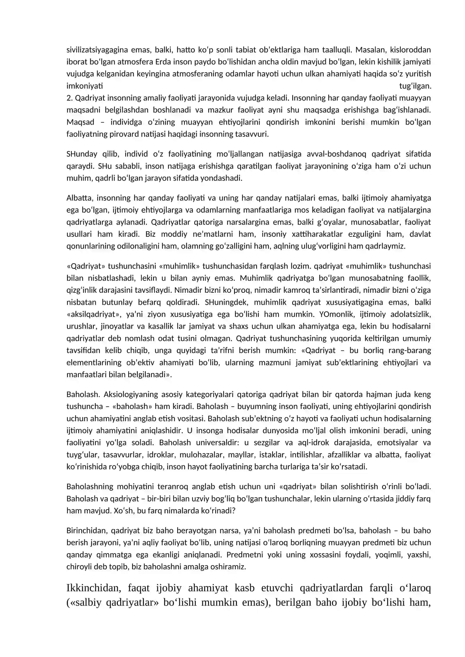 Qadriyatlar falsafasi (aksiologyia) 2