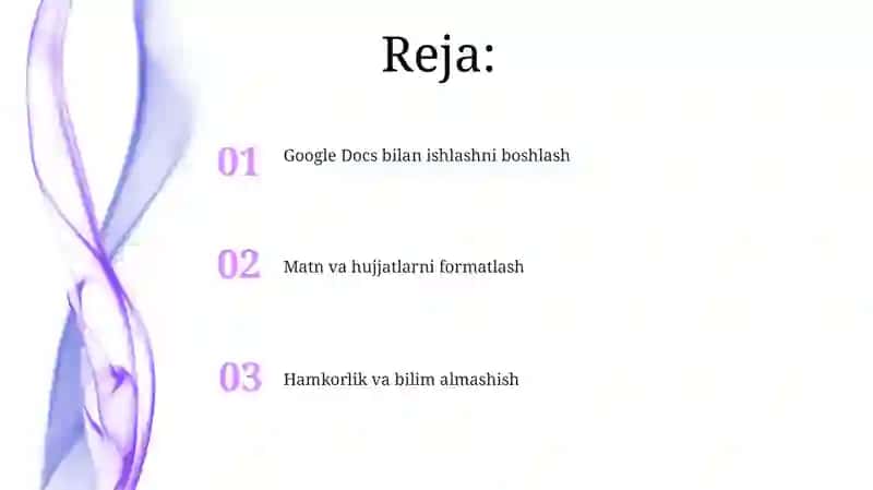 Google Docsda hujjatlarni tahrirlash 2