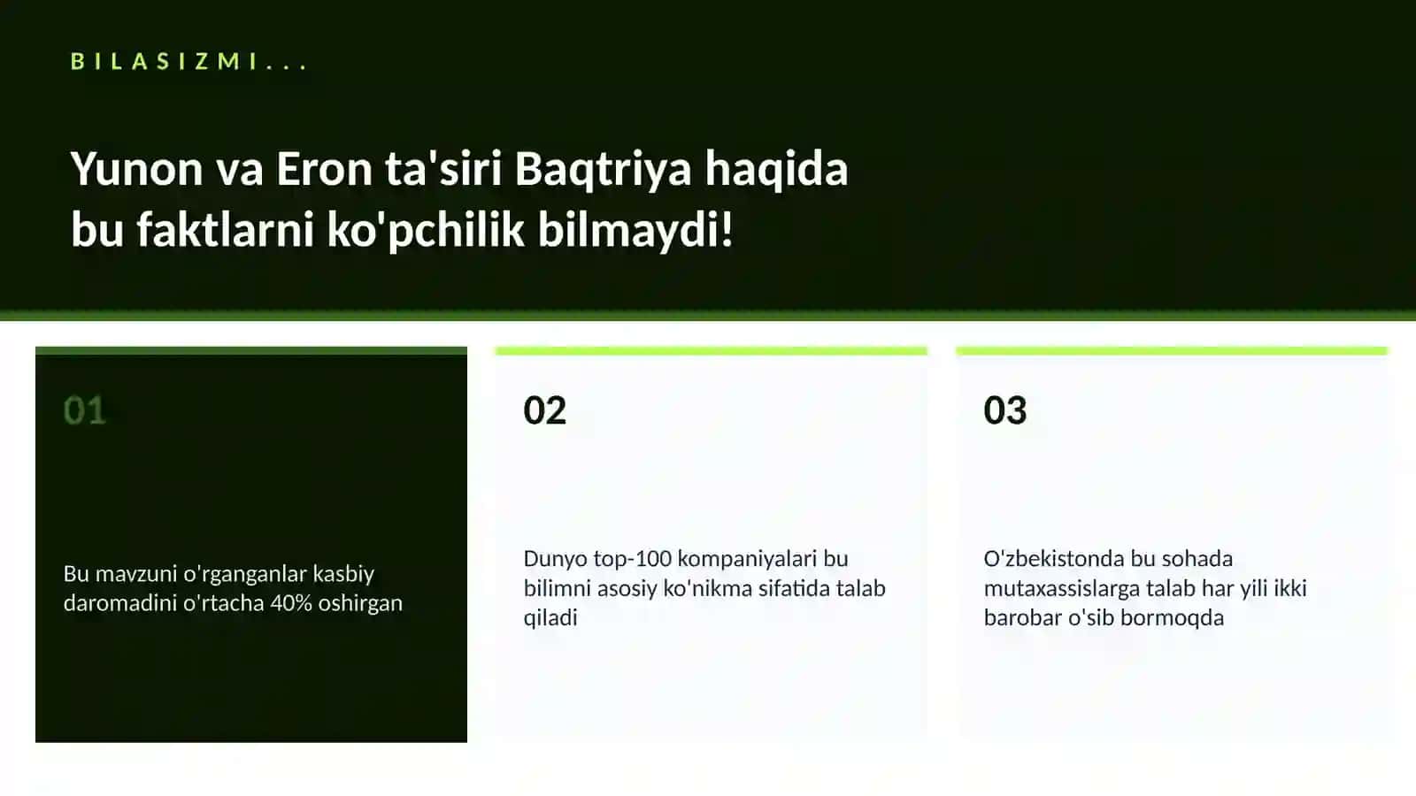 Yunon va Eron ta'siri Baqtriya 2