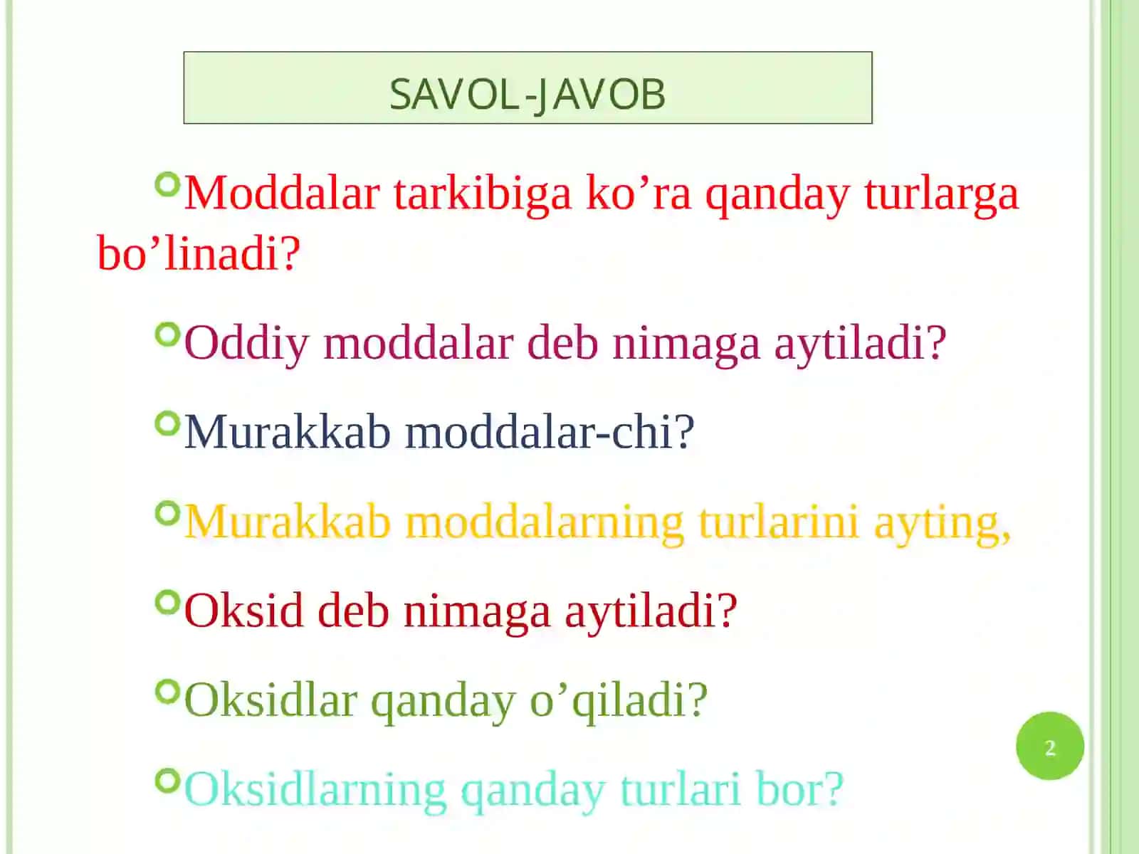 Moddalar turlari va ularga misollar 2