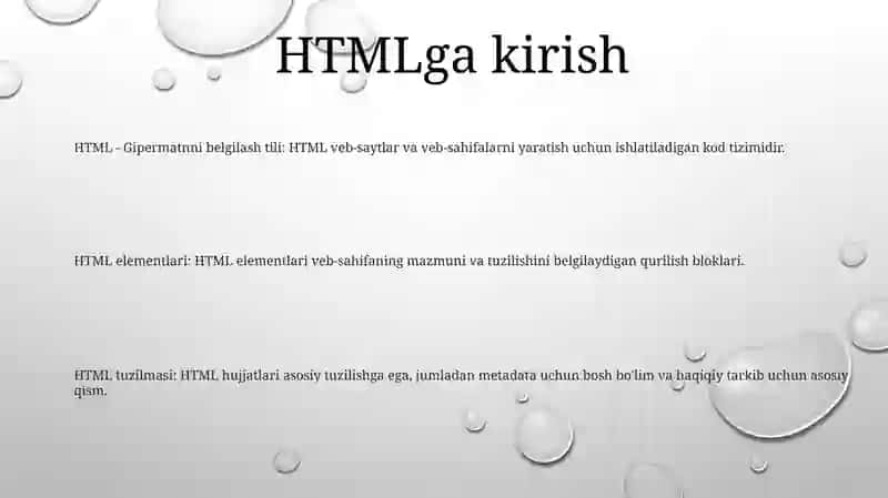 HTML Haqida Tushuncha 2