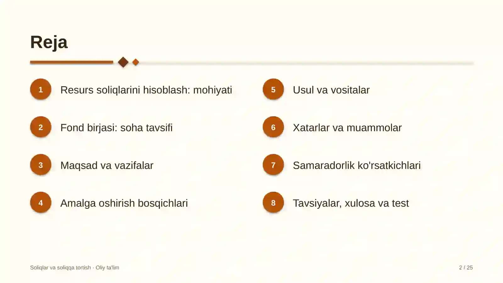 Fond birjasida resurs soliqlarini hisoblash 2