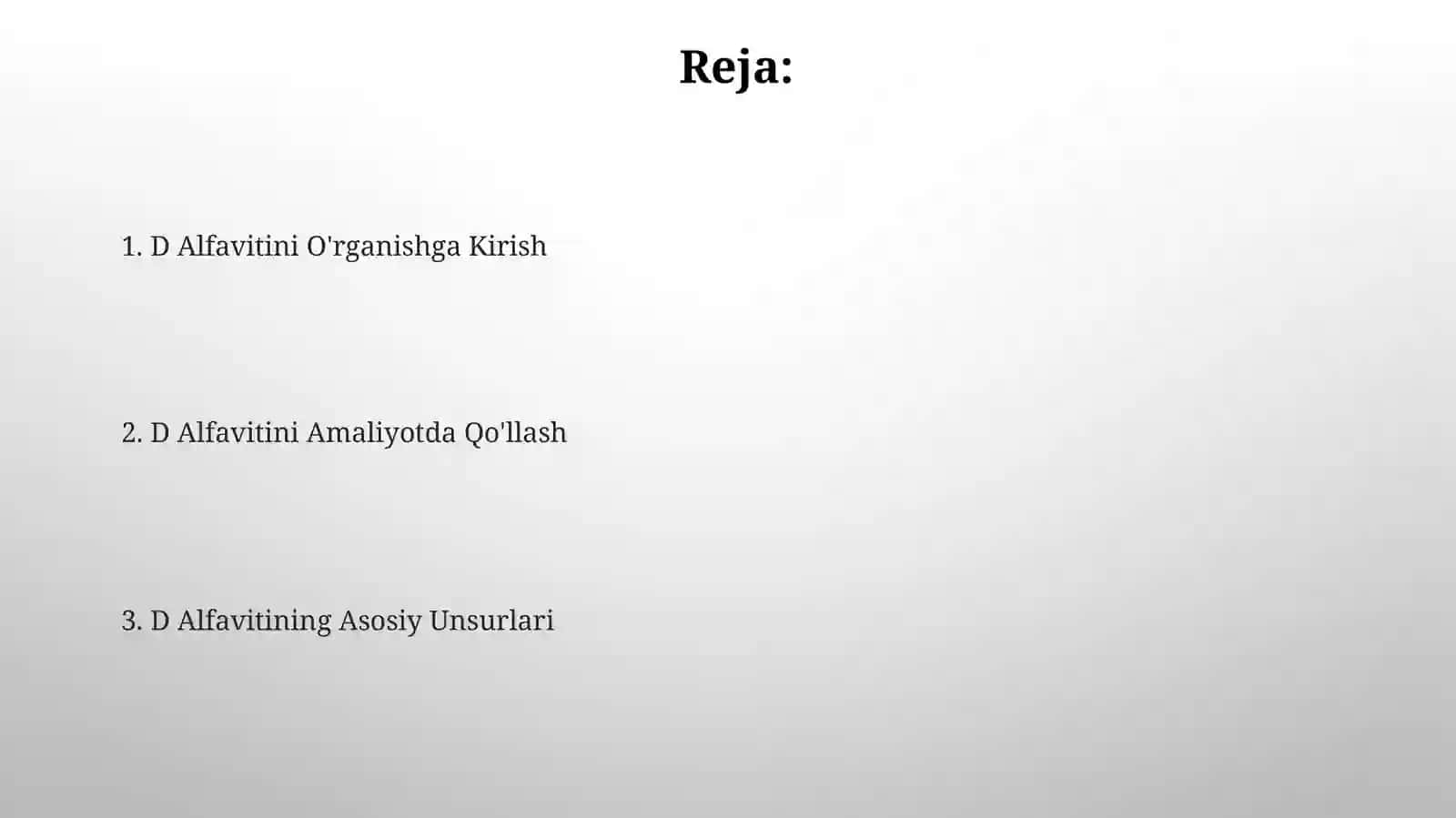 Dharfinio'rgatish 2