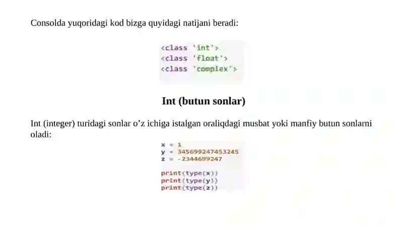 Pythondasonlar 2