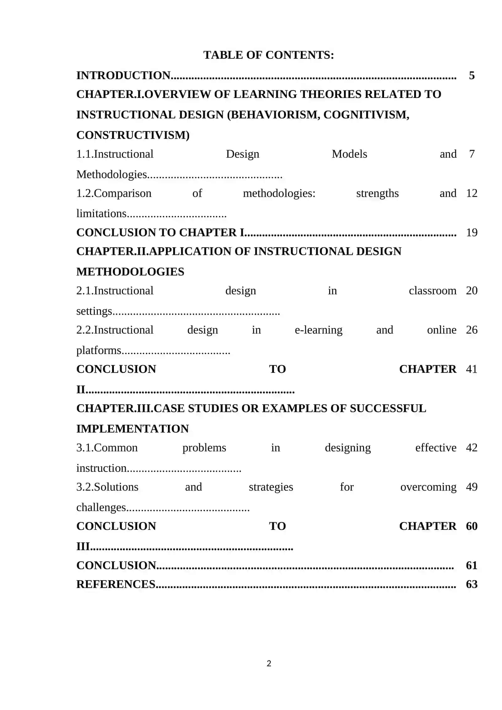 INSTRUCTIONAL DESIGN METHODOLOGIES 2