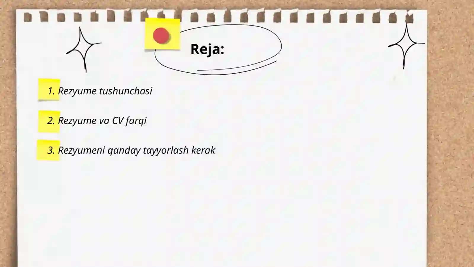 Rezyume va uning turlari 2
