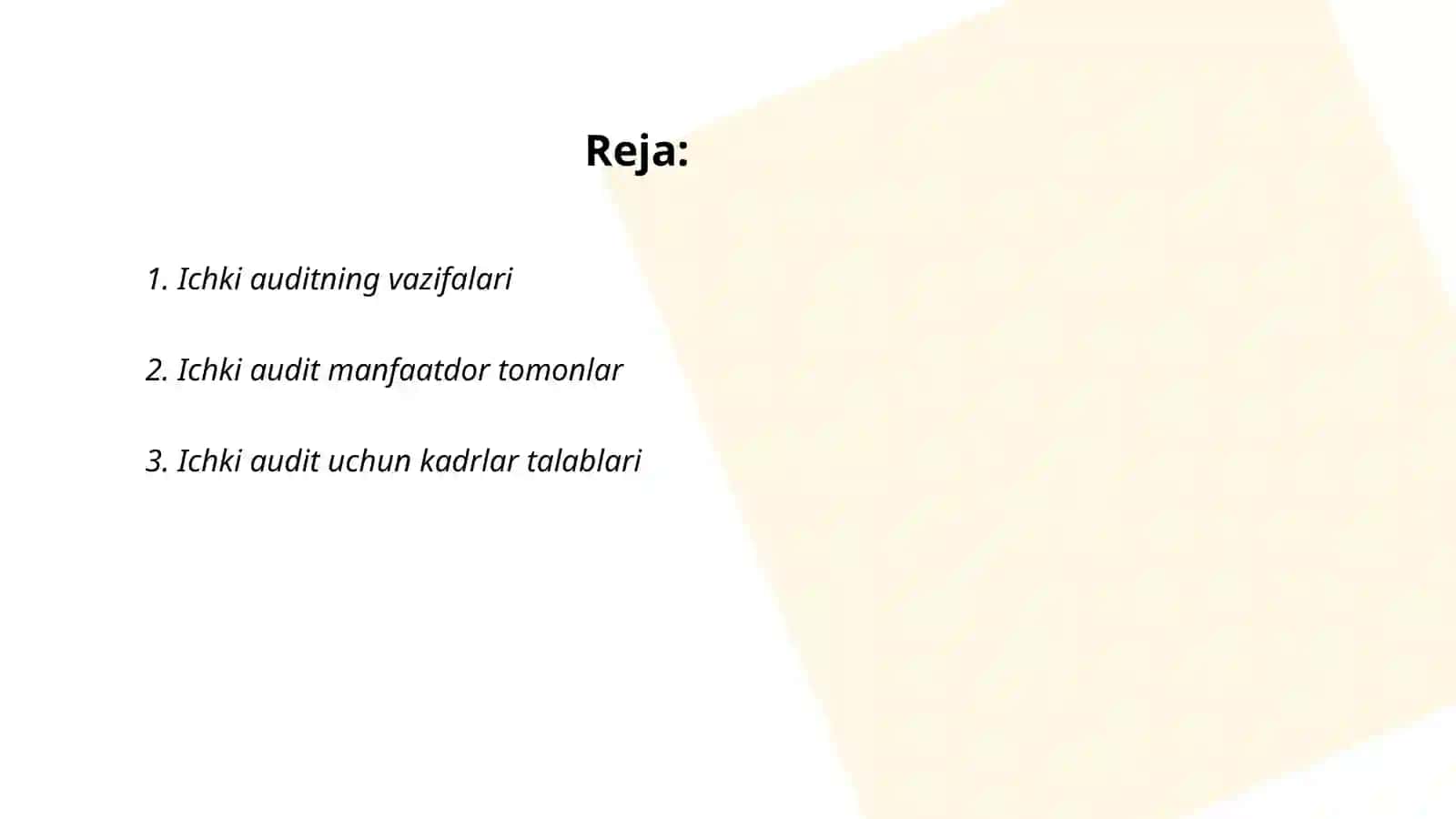 Ichki auditning vazifalari 2