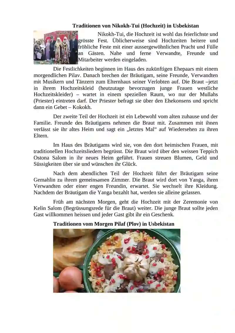 SITTEN UND BRÄUCHE VON USBEKISTAN 2