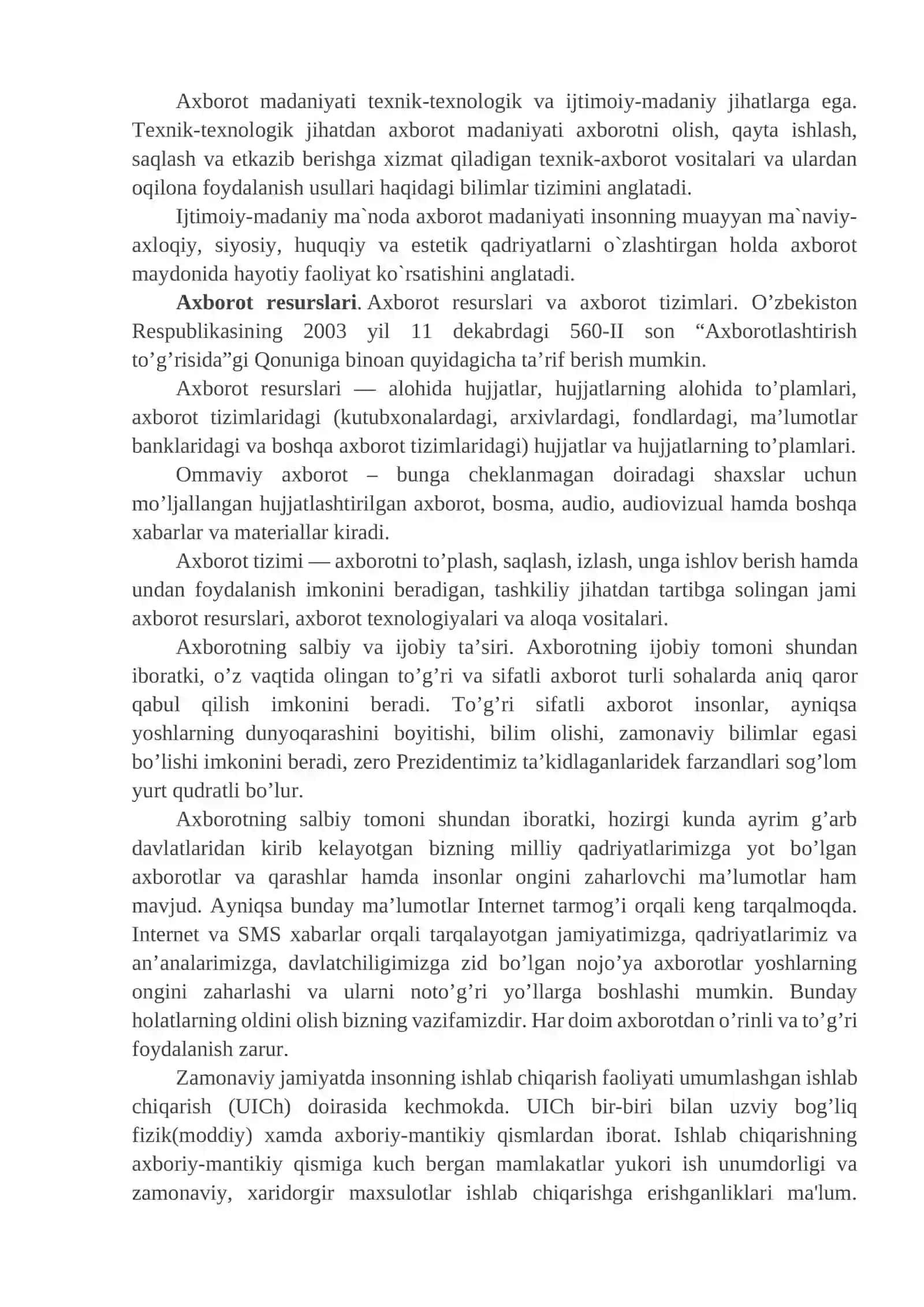 Axborot Tushunchasi 2