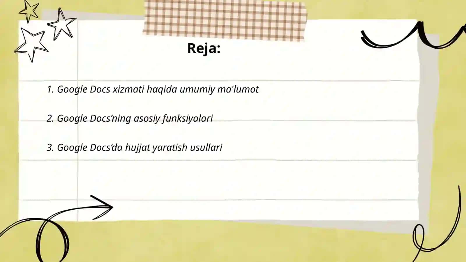 Google Docs xizmatlari 2