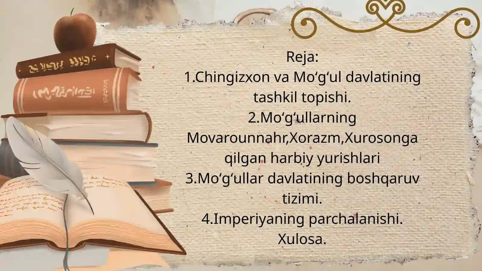 MOGʻULLAR DAVLATINING TASHKIL TOPISHI 2