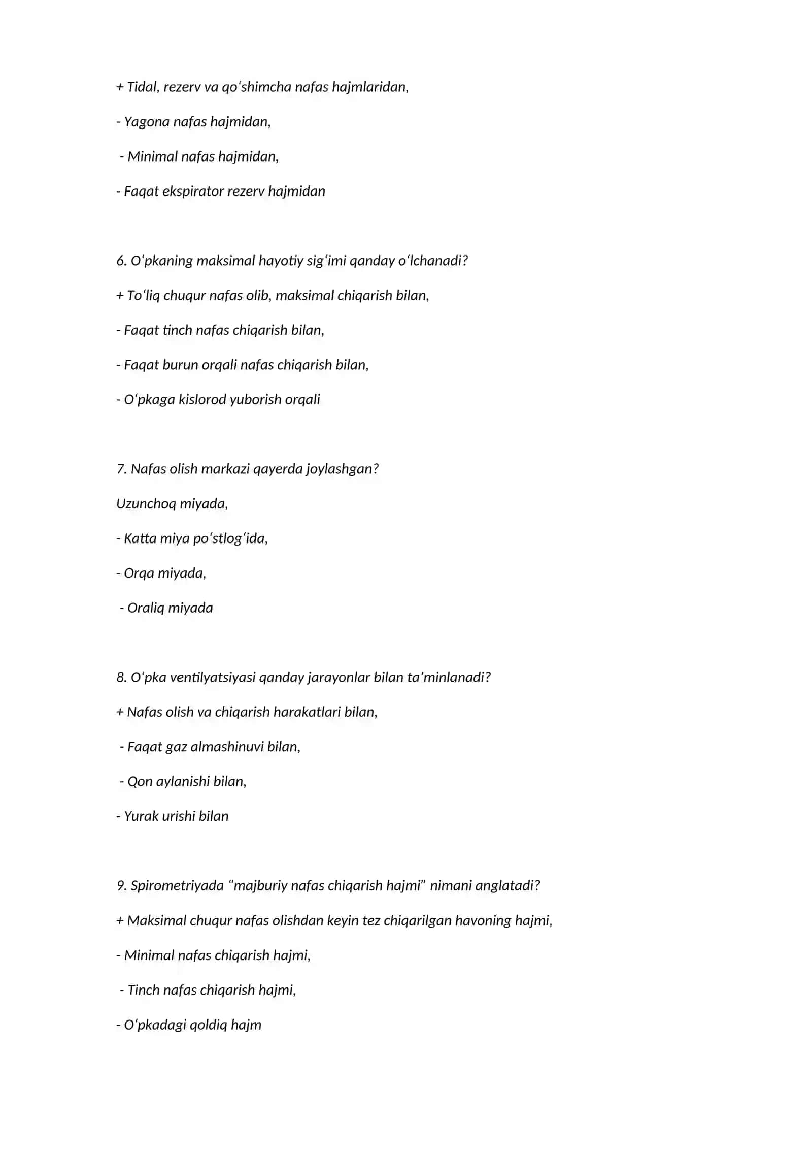 Nafas Tizimini O'rganish 2