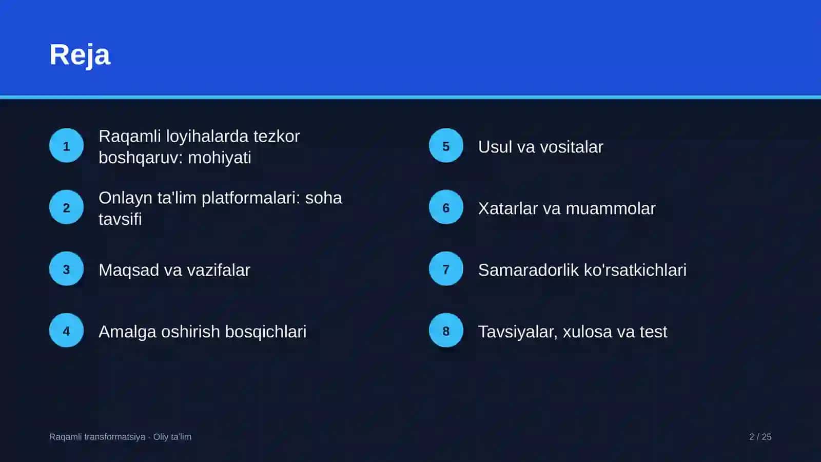 onlayn ta'lim platformalarida raqamli loyihalarda tezkor boshqaruv usullarini qo'llash 4086 2