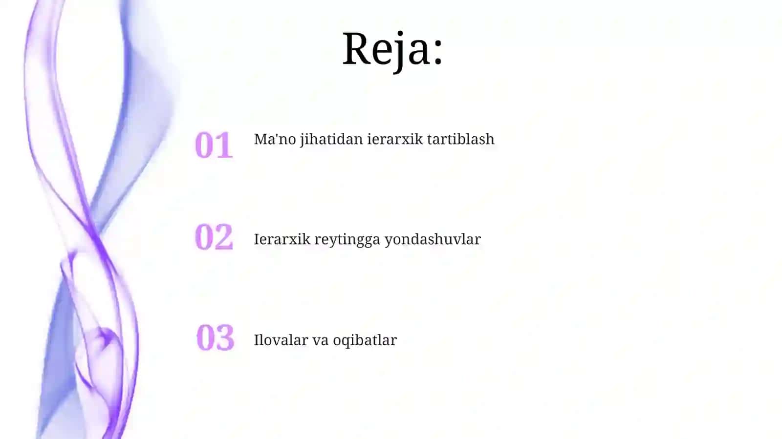Denotativ ma'nolarda darajalanish 2