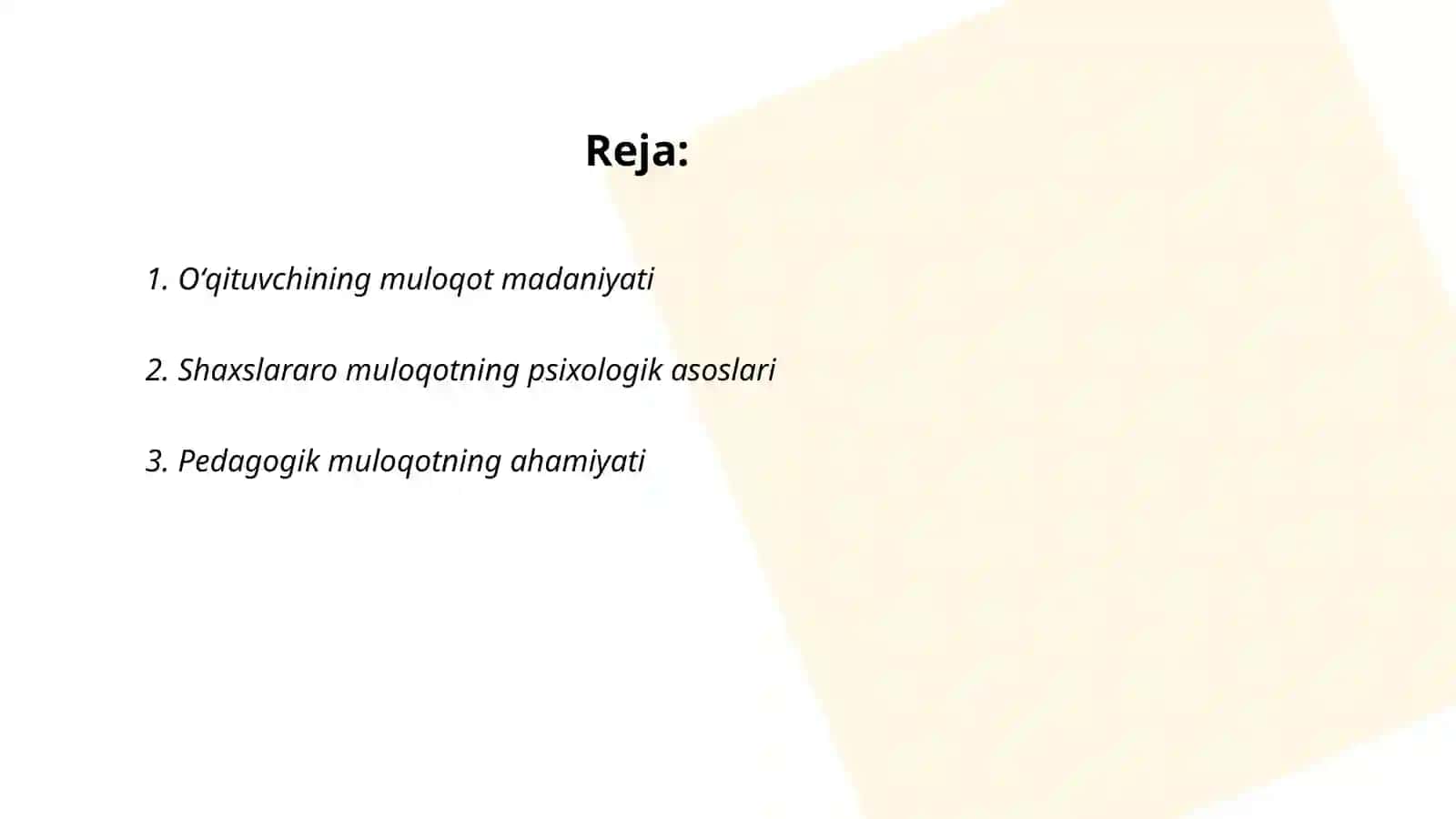 Oʻqituvchining muloqot madaniyati 2