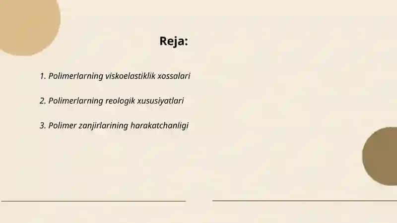 Polimerlarning viskoelastiklik xossalari 2