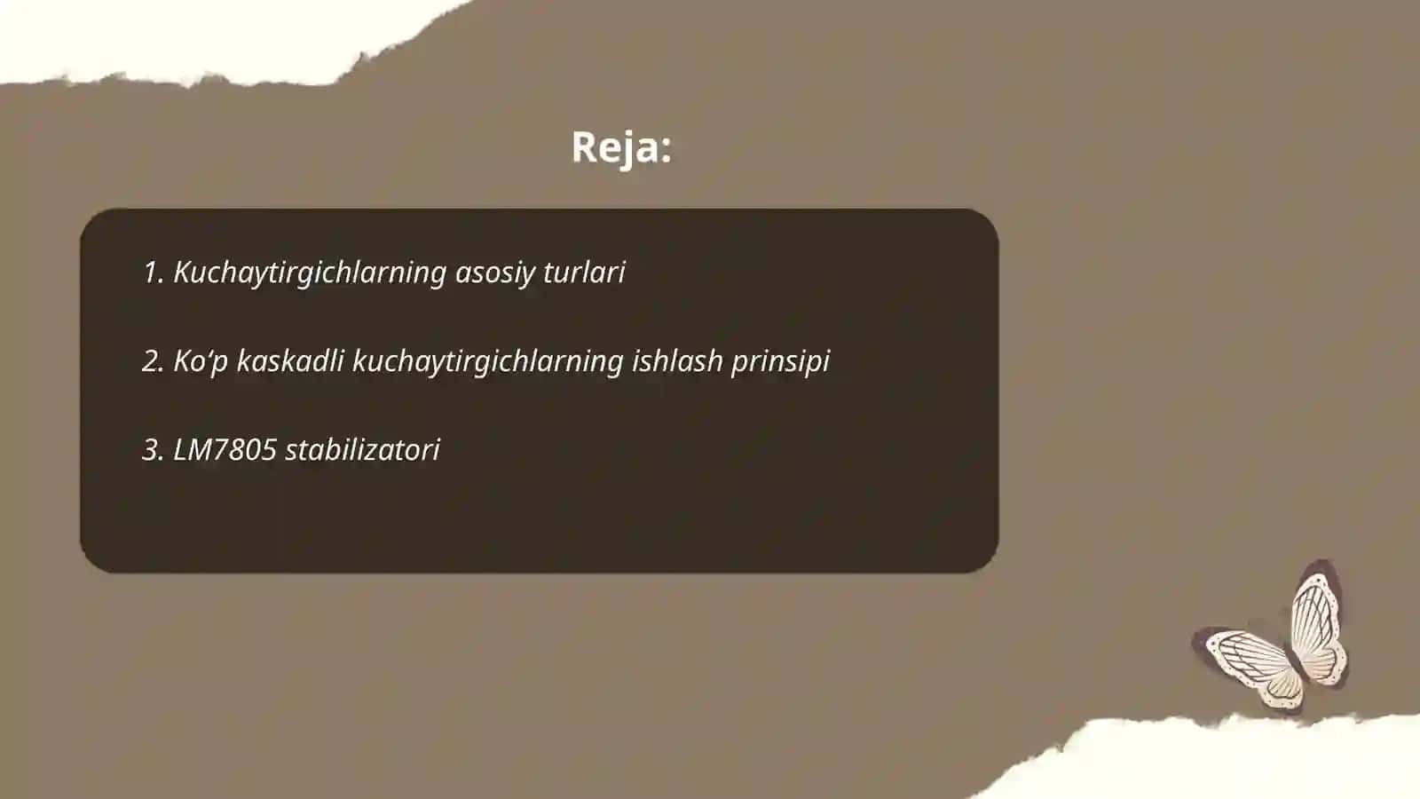 Koʻp kaskadli kuchaytirgichlar 2